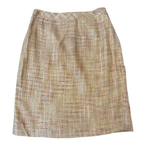 Lafayette 148 New York A-Line Pencil Skirt Linen Blend Size 12